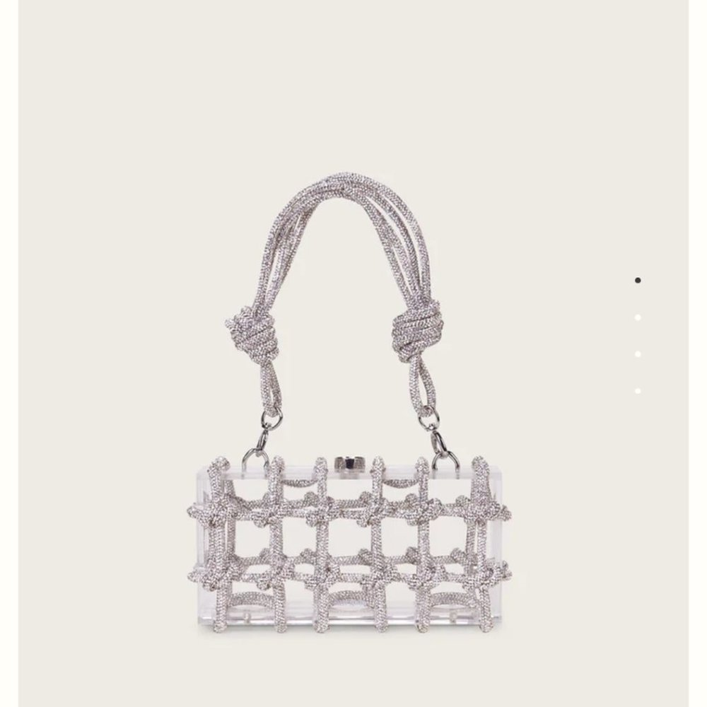 Cult Gaia Bess Rhinestone Shoulder Purse